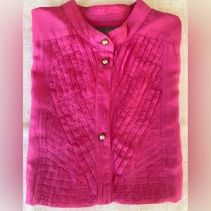 VTG McQ by Alexander McQueen dist by SINV Pink Sleeveless Pleated Blouse
